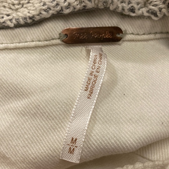 Free People Women's Cream and Gray Hooded Jacket M - Picture 7 of 7